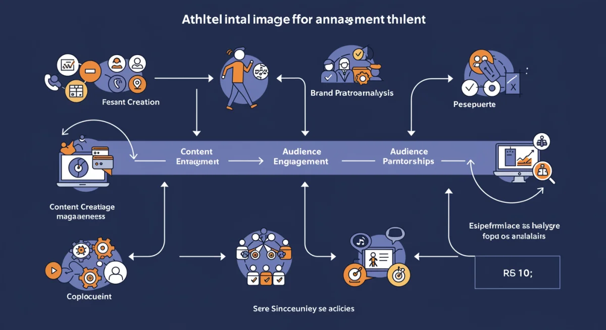 Infográfico com as etapas da gestão de imagem digital para atletas